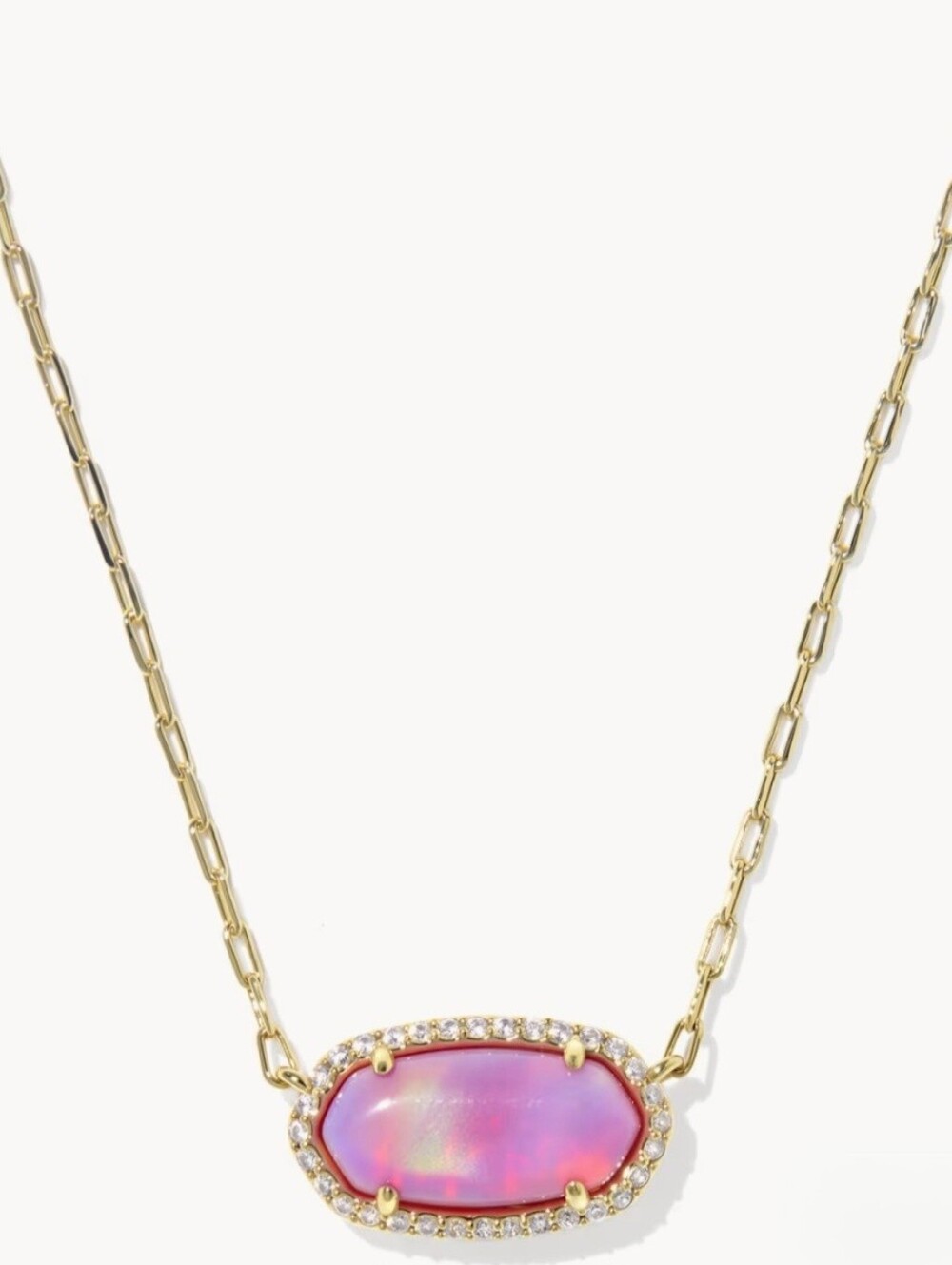 Kendra Scott Luxe Elisa Pave Frame Pendant Necklace